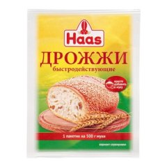 Дрожжи сухие быстродействующие пекарские Haas 7 г 
