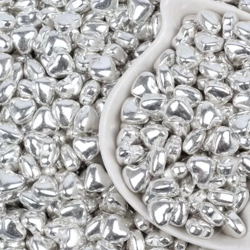 Посыпка кондитерская "Сердца серебряные" 50 г 007860